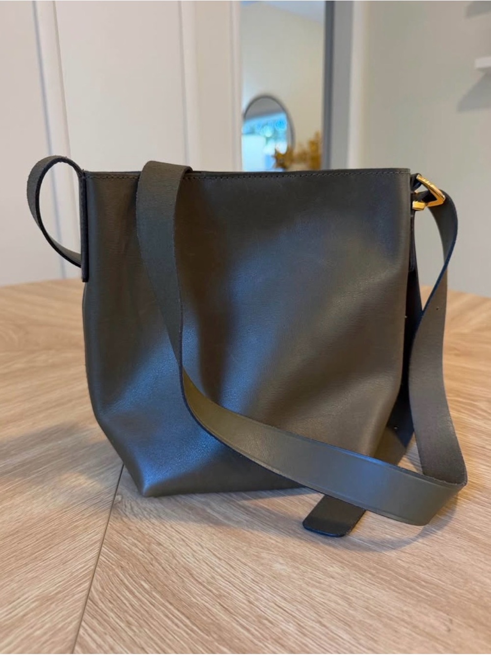 Madewell Olive Leather Crossbody Bag